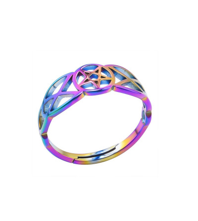 Anillo pentagrama color