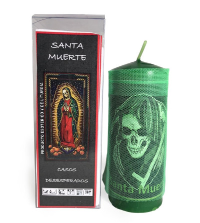 Velón Preparado Santa Muerte Verde