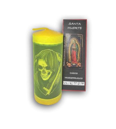 Velón Preparado Santa Muerte Amarillo