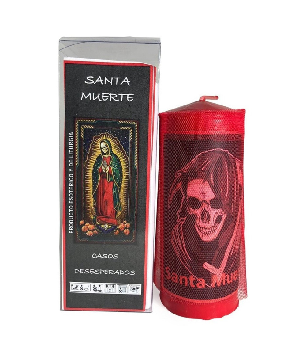 Velón Preparado Santa Muerte Rojo