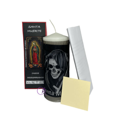 Velón Preparado Santa Muerte Negro